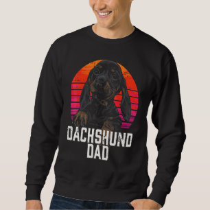 Sweatshirt Dachshund Papa Retro Weiner Sausage Chien Papa Bad