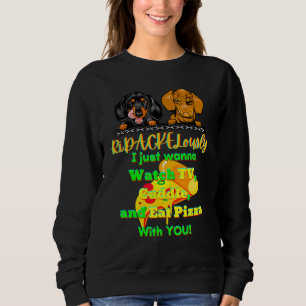 SWEATSHIRT DACHSHUND PET AMUSANT WIENER CHIEN TV CUDDDLE MANG