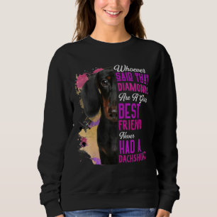 Sweatshirt Dachshund Sont Une Fille Meilleur Ami Chien Mama M
