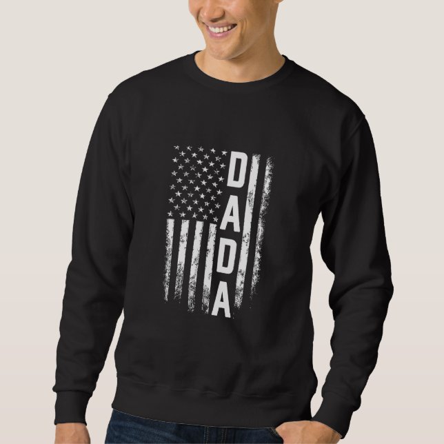 Sweatshirt Dada America Drapeau Pour Hommes Femmes Fête des p (Devant)