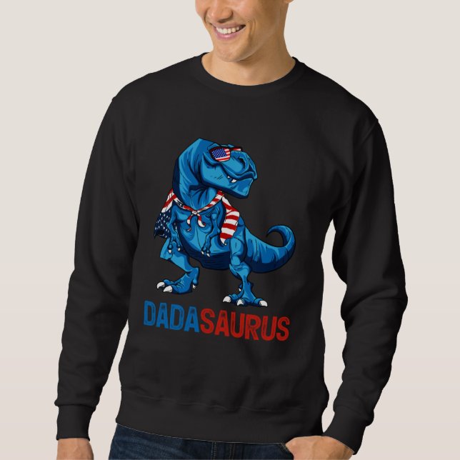 Sweatshirt Dadasaurus Rex Dinosaur Dada Saurus Father Day 4th (Devant)