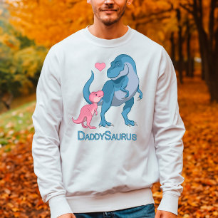 Sweatshirt DaddySaurus T-Rex et bébé fille Dinosaures