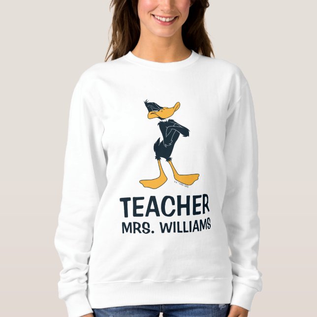 Sweatshirt DAFFY DUCK™ avec professeur croisé d'armes (Devant)