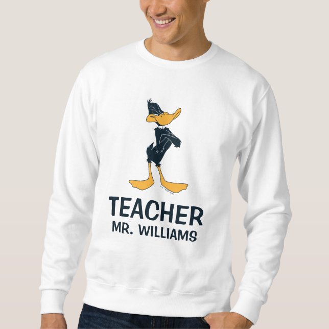 Sweatshirt DAFFY DUCK™ avec professeur croisé d'armes (Devant)