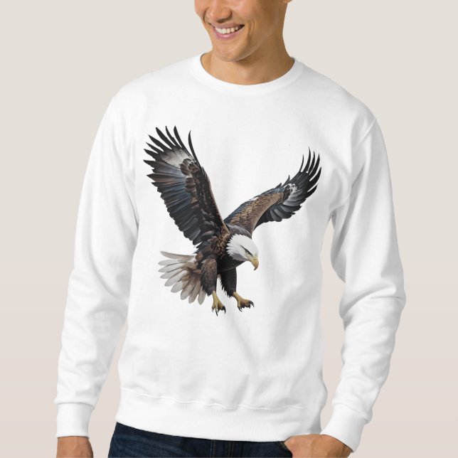 Sweatshirt d'aigle en flammes - Sweat - shirts à c (Devant)