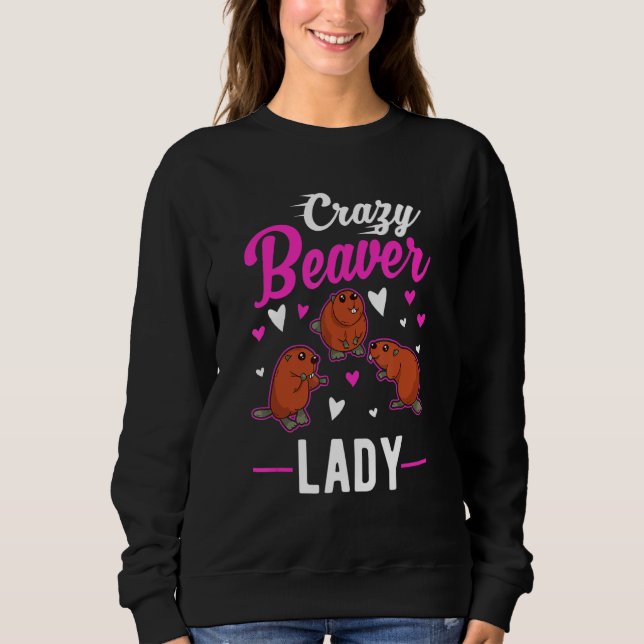 Sweatshirt Dame Crazy Beaver (Devant)
