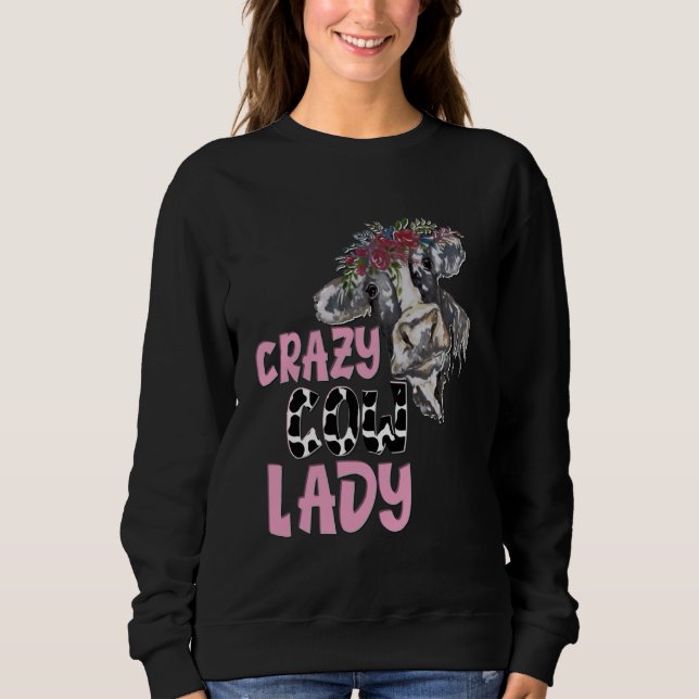 SWEATSHIRT DAME DE VACHE CRAZY (Devant)