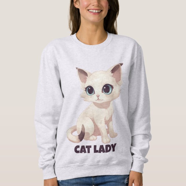 Sweatshirt Dame du chat (Devant)