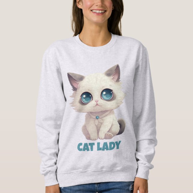 Sweatshirt Dame du chat (Devant)