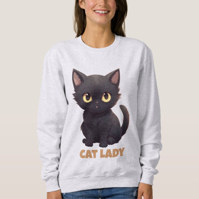 Sweatshirt Dame du chat (Devant)