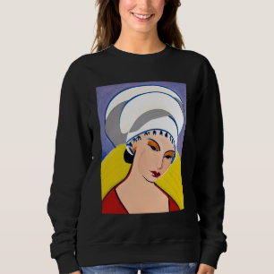 Sweatshirt Dame moderne Art déco à Turban