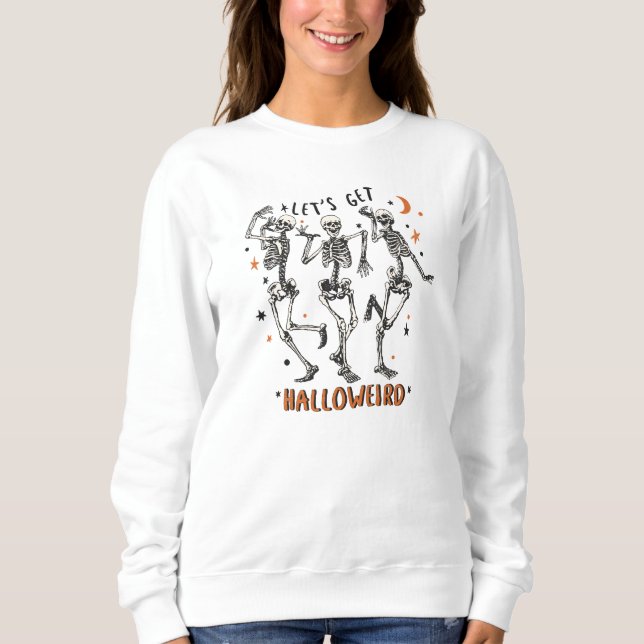 Sweatshirt Dancing Skeleton Halloween (Devant)