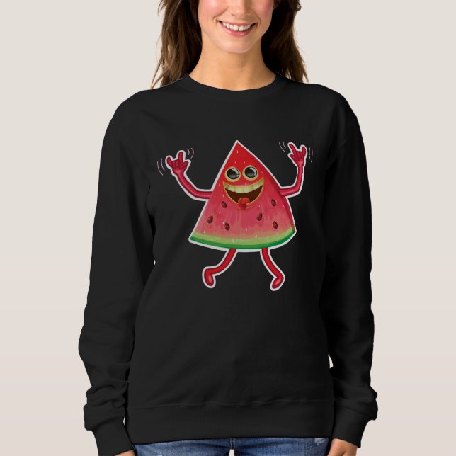Sweatshirt Dancing Watermelon  Cool Heart Beats For Fruits (Devant)
