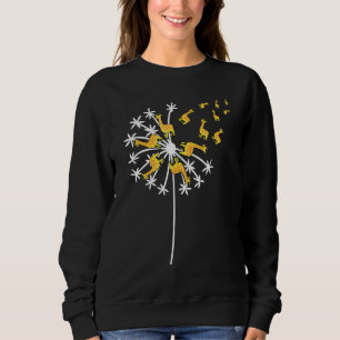 Sweatshirt Dandelion Flying Giraffe Flower Wildlife Zookeeper