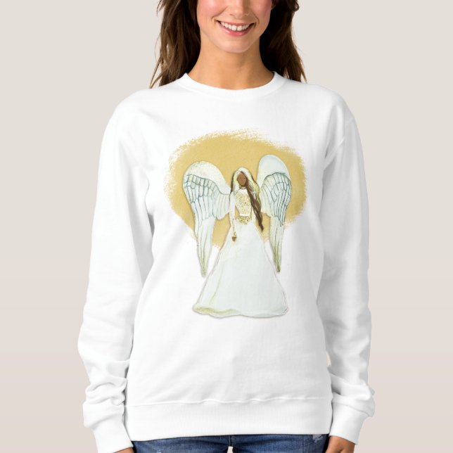 Sweatshirt d'Ange afro-américain (Devant)