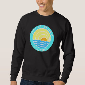 Sweatshirt Dania Beach Floride Retro Sunset