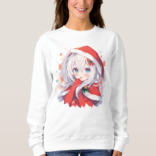 Sweatshirt d'Anime de Noël, Chemise Anime, Anime (Devant)