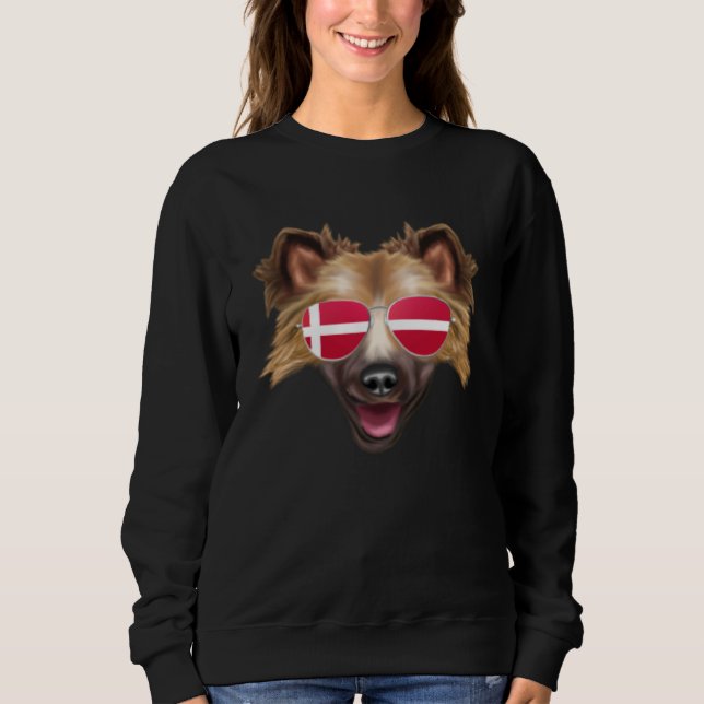 Sweatshirt Danish Flag Australian Cattle Dog Dog Denmark Pock (Devant)