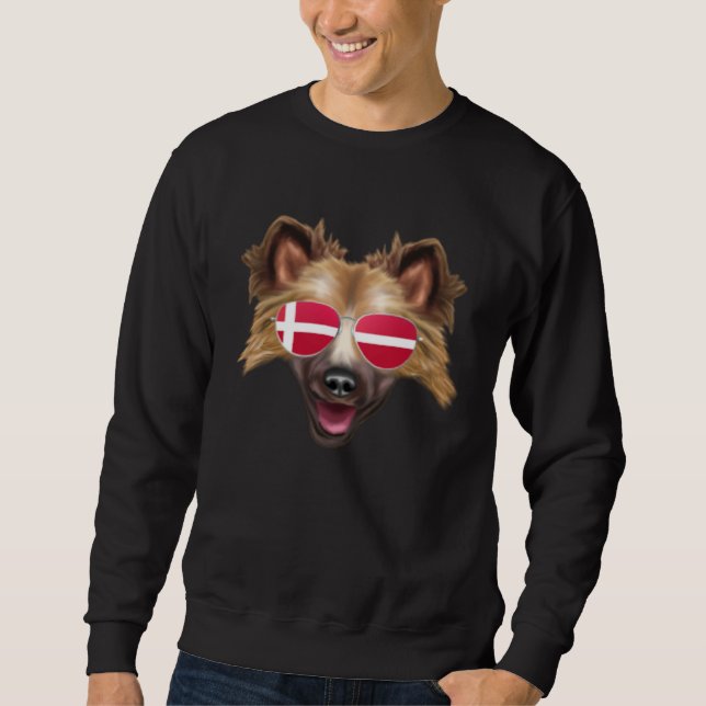Sweatshirt Danish Flag Australian Cattle Dog Dog Denmark Pock (Devant)