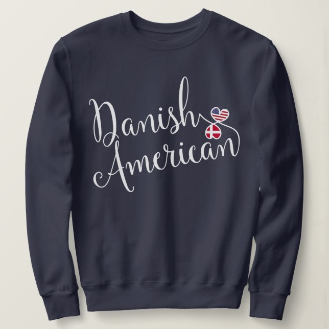 Sweatshirt Danois-Américain Coeurs Entwintés (Design devant)