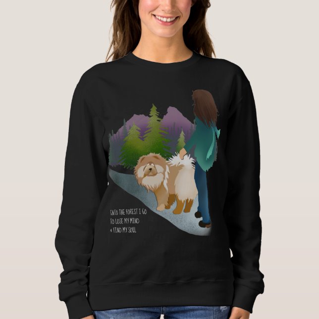 Sweatshirt DANS LA FORÊT JE VAIS - Chemises Chow - noir (Devant)