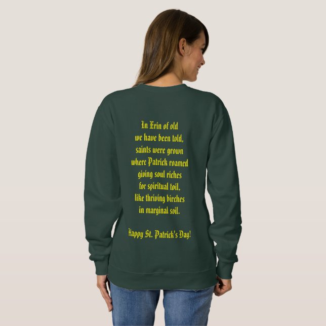 Sweatshirt d'arbre de bouleau du jour de St (Dos entier)