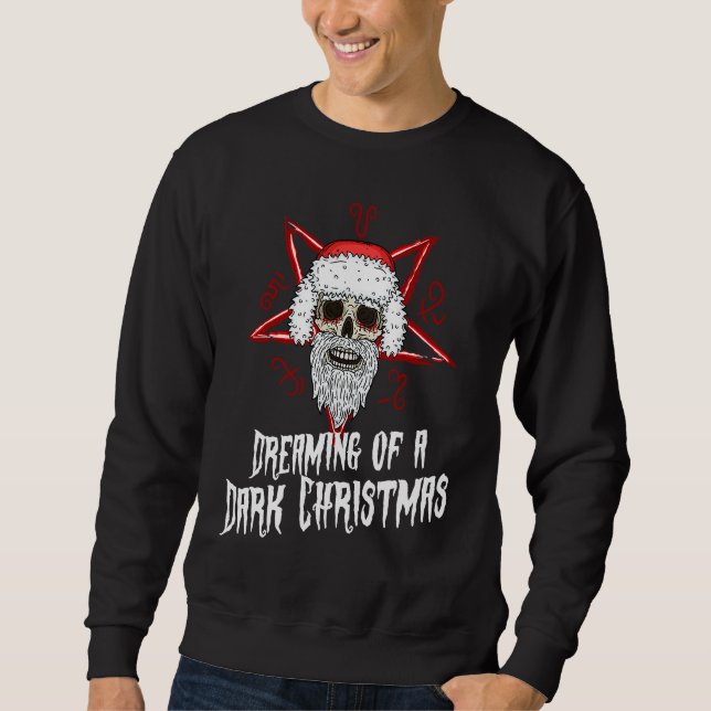 Sweatshirt Dark Gothic Christmas Krampus Santa Devil Worshipe (Devant)