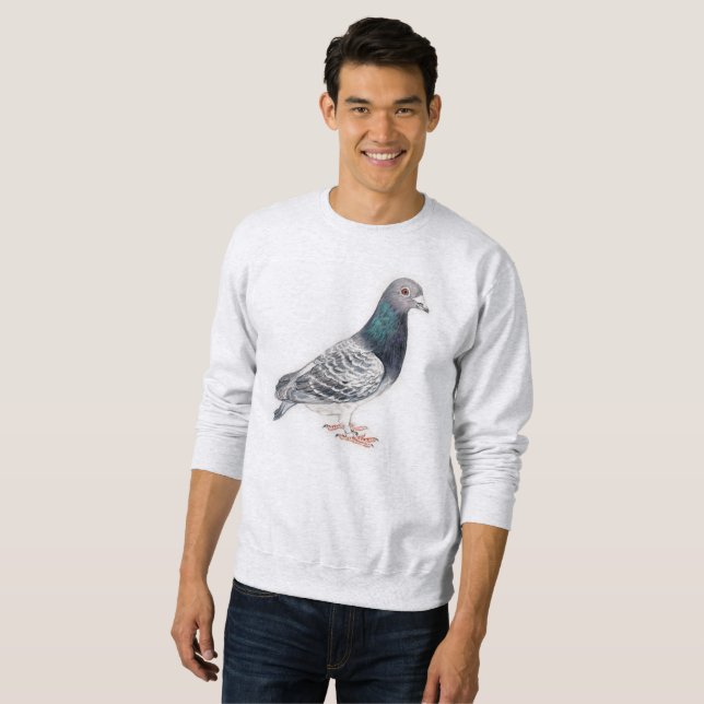 Sweatshirt d'art d'oiseau de pigeon (Devant entier)