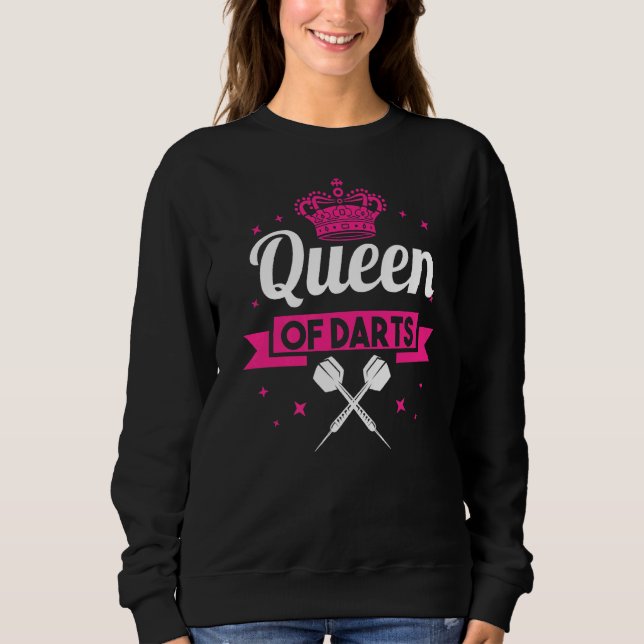 Sweatshirt Dart Player fléchettes Flèche Dartist Queen Of Dar (Devant)