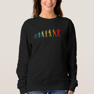Sweatshirt Darts Player Évolution Couleurs rétro Joueur fléch