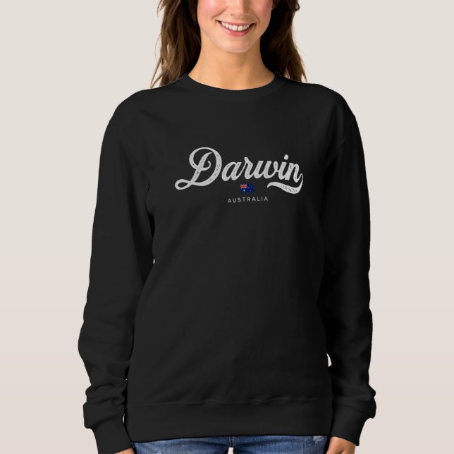Sweatshirt Darwin Australia Retro Vintage (Devant)