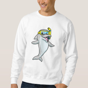 Sweatshirt Dauphin à la plongée avec tuba