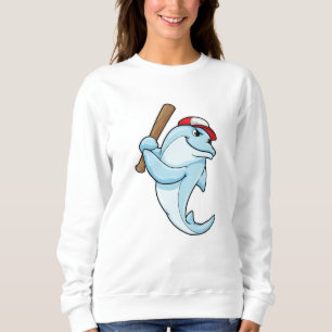 Sweatshirt Dauphin au baseball en tant que batteur