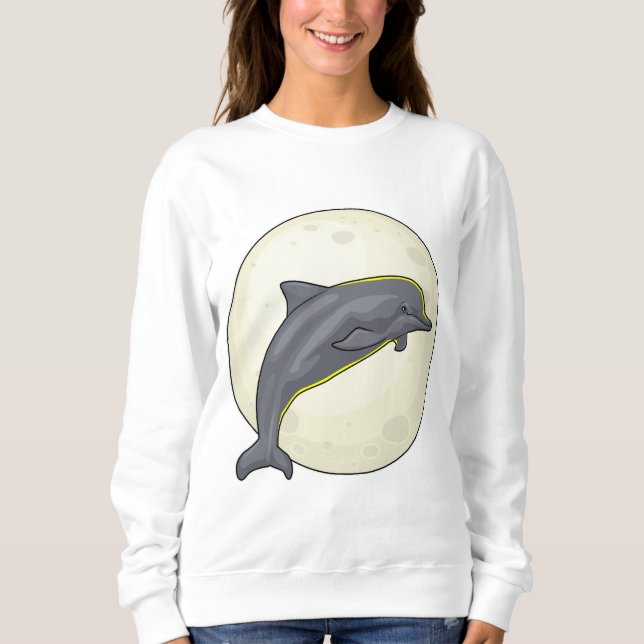 Sweatshirt Dauphin avec lune (Devant)