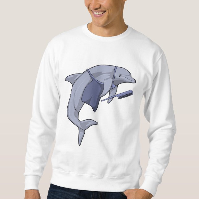 Sweatshirt Dauphin en coiffeur avec peigne (Devant)