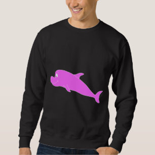 Sweatshirt Dauphin rose sur le noir