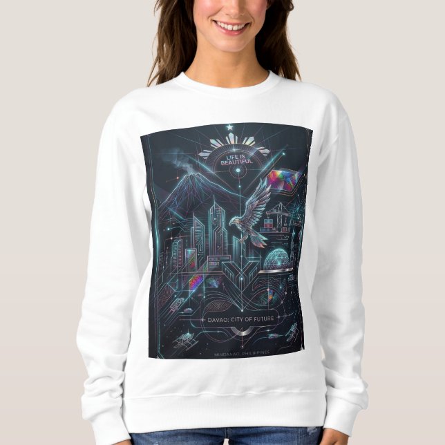 Sweatshirt Davao : Ville du futur (Devant)
