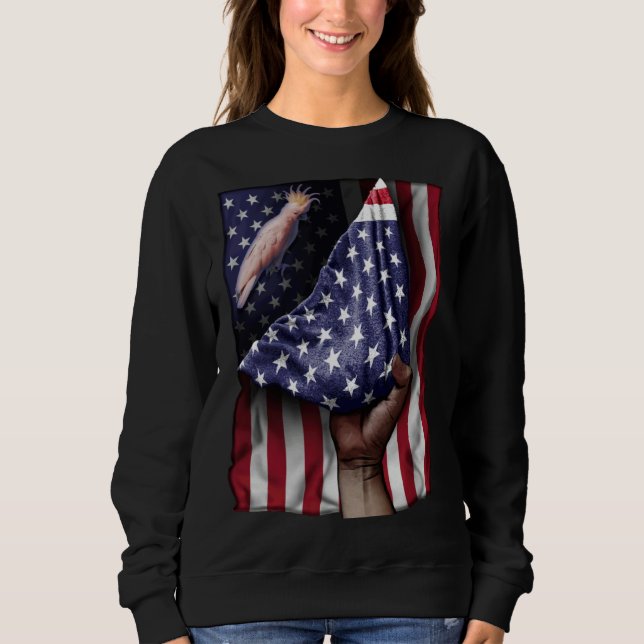 Sweatshirt Day Of Independence US Flag Cockatoo (Devant)