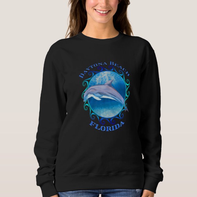 Sweatshirt Daytona Beach Floride Vacances Souvenir Dolphin (Devant)