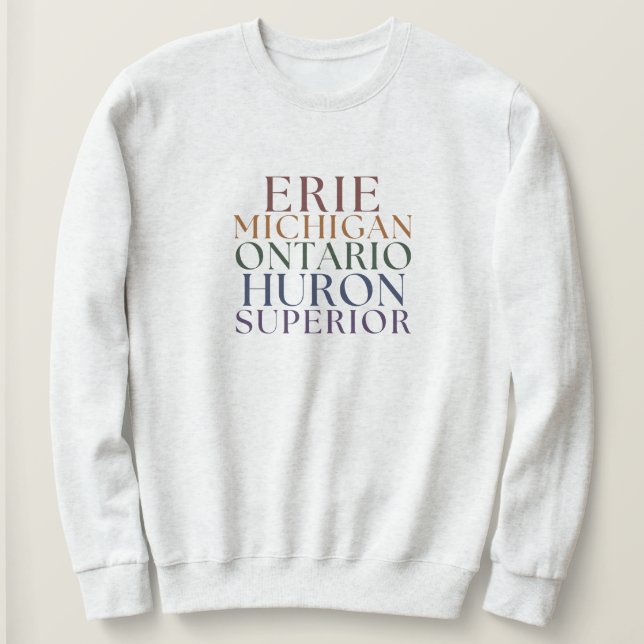Sweatshirt de basculement des Grands Lacs du Michi (Design devant)