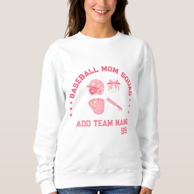 Sweatshirt de base-ball personnalisé de la mère de (Devant)
