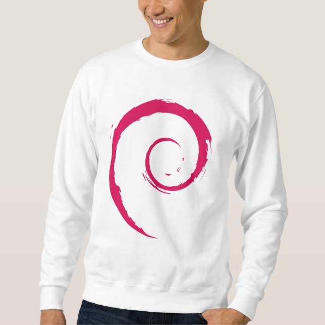 Sweatshirt de base de Debian, blanc (Devant)