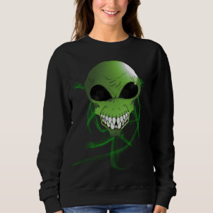 Sweatshirt de base des femmes aliens vertes