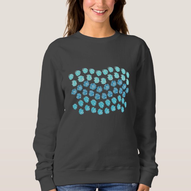 Sweatshirt de base des femmes de Blue Waves (Devant)