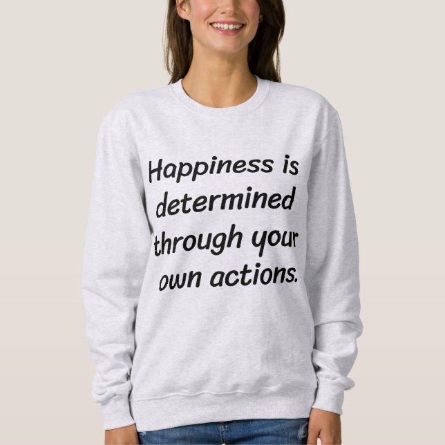 Sweatshirt de base des femmes du bonheur (Devant)