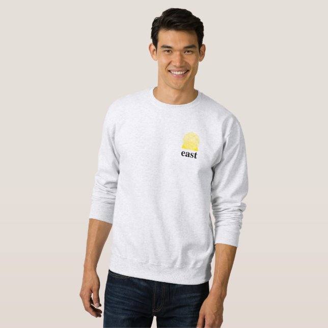 Sweatshirt de base masculin à Ash (Devant entier)
