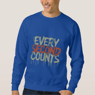 Sweatshirt de base masculin, chaque seconde compte