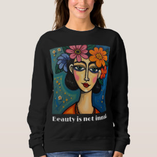 Sweatshirt de base pour femmes avec un message pos