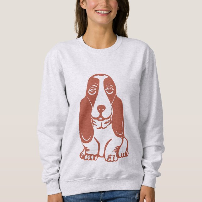 Sweatshirt de Basset Hound (Devant)