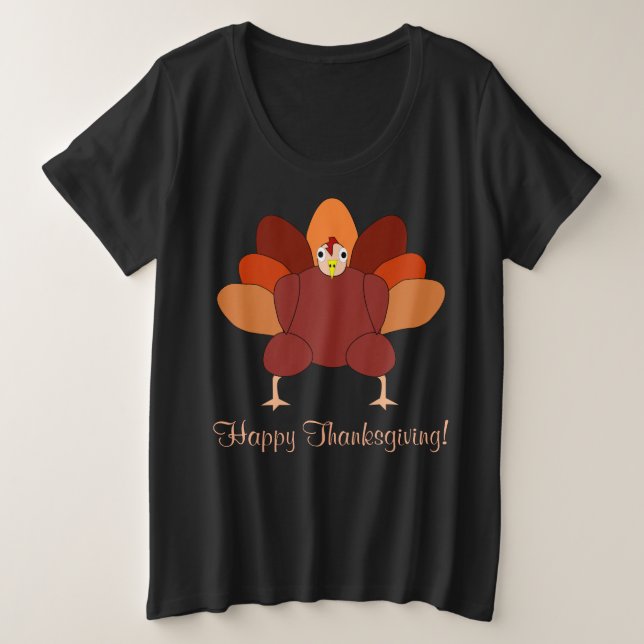 Sweatshirt de Bon thanksgiving noir Turquie (Design devant)